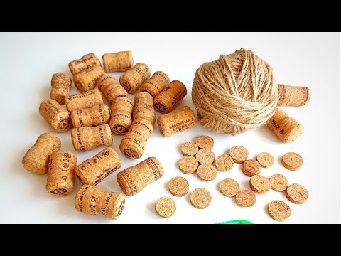 Видео: Удивительно красивый декор из пробок и джутовой веревки. Surprisingly decor of corks and jute. Diy