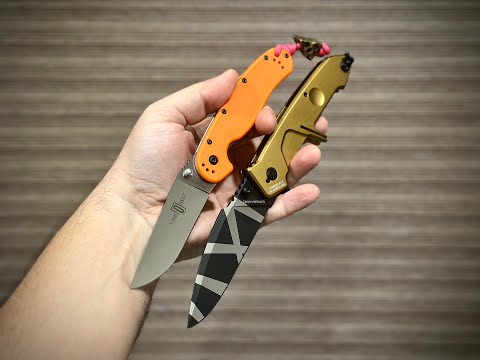 Видео: Так стоит ли покупать реплику?  Extrema Ratio MF2, Spyderco Shaman против Ontario RAT-1 D2