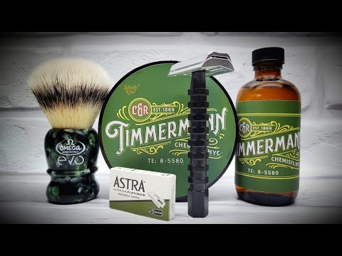 Видео: Бритье! RazoRock "Cyber" - Astra - Omega "Evo" - Wholly Kaw /Timmermann/ "Green"