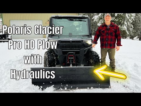 Видео: (Обзор и установка) Плуговая система Polaris Glacier Pro HD с гидравликой
