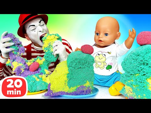 Видео: 🍰🐊 Мим Сэм готовит тортик для куклы Анабель и спасает её от крокодила!