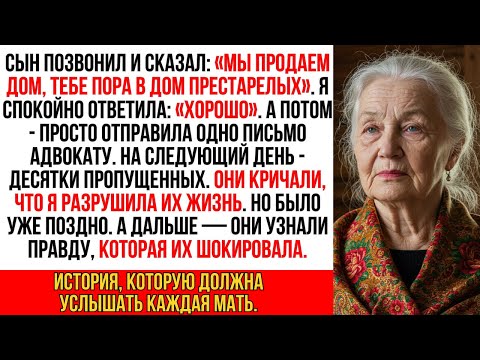 Видео: «Мы продаем дом. Ты едешь в дом престарелых» — написал сын. Я ответила: «Хорошо». На следующее утро…