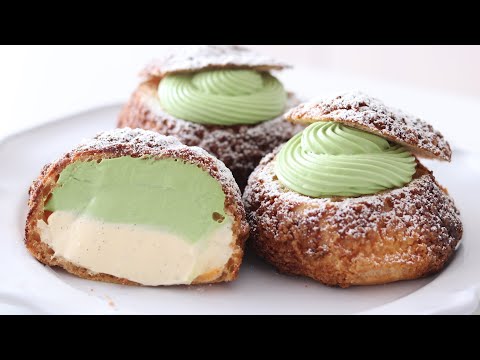 Видео: Слойки с заварным кремом и маття ｜ HidaMari Cooking
