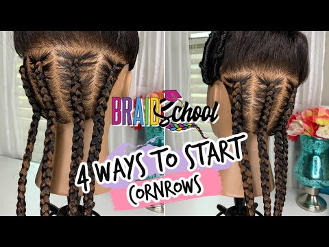 Видео: 4 способа начать плести косички | Следуйте за мной | Braid School, выпуск 67