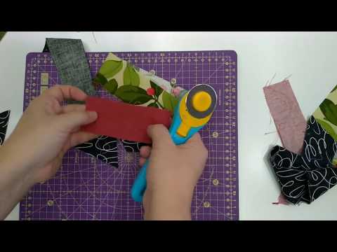 Видео: Лоскутная косичка - очень простой лоскутный блок. Пэчворк для новичков. Утилизация остатков ткани.