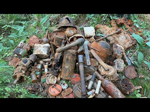 Видео: Нереально много находок в блиндаже. Часть 1 / Unrealistically many finds in dugout. Part 1.