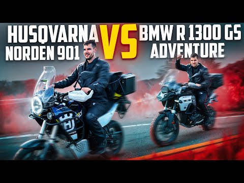 Видео: Husqvarna Norden 901 Expedition против BMW R 1300 GS Adventure по трассе. Стоит ли переплачивать?