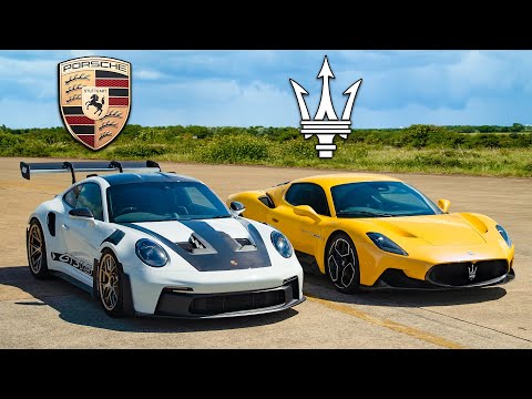 Видео: Кто победит в заезде: Porsche 911 GT3 RS или же Maserati MC20?