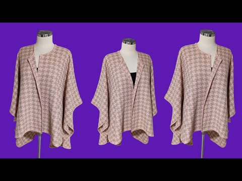 Видео: 💥Превратите старую зимнюю шаль в пончо за 5 минут
