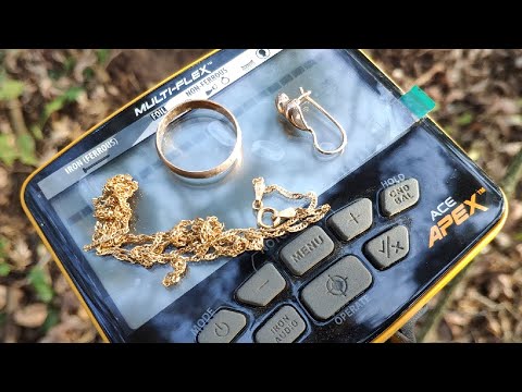 Видео: Garrett ACE Apex - ТЕСТ на ЗОЛОТО в грунте / Garrett ACE Apex gold depth test