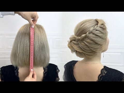 Видео: Прическа на короткие волосы. Красивые прически пошагово. Косы