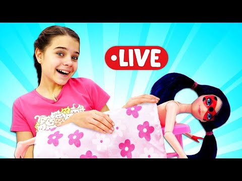 Видео: Леди Баг и Супер Кот в Салоне Красоты! LIVE 🔴 Видео для девочек с куклами супергероями