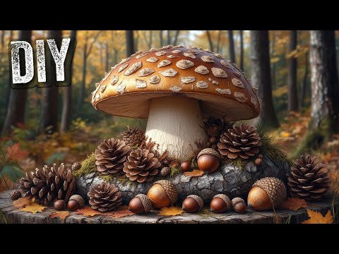 Видео: 🍁ОСЕННИЕ ПОДЕЛКИ. Поделки из природного материала. Осенняя композиция. Мастер класс. Осенний декор.