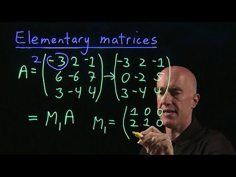 Видео: Элементарные матрицы | Лекция 13 | Матричная алгебра для инженеров