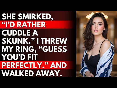 Видео: Она ухмыльнулась: «Я бы лучше обняла скунса». Я бросил кольцо: «Думаю, ты идеально подойдешь». И ...
