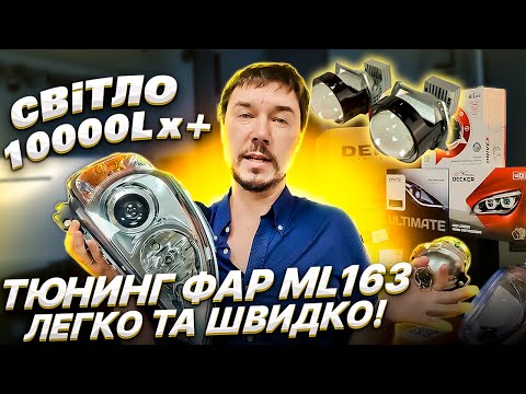 Видео: MERCEDES ML163 Заміна лінз на бі-лед! Як це зробити самому?!
