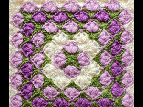 Видео: Квадратный мотив по кругу крючком  из Кауни (Crochet motives)