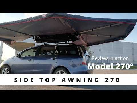 Видео: Awning 270, Camping - Side top Awning, Веерная маркиза, авто тент.