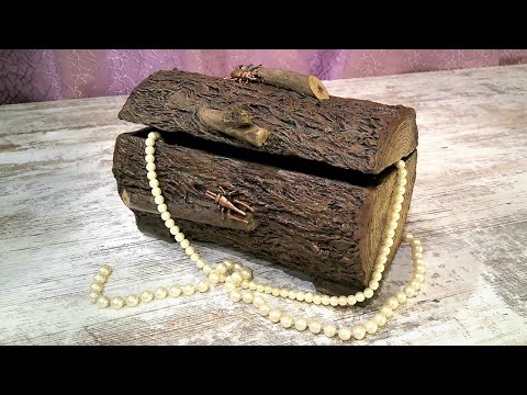 Видео: Шкатулка из бобины (имитация бревна). Bobbin Box. DIY.