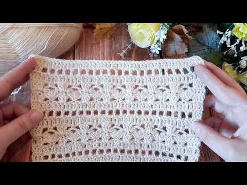 Видео: ✌ПРИШЛА идея нового узора с горизонтальными дорожками КРЮЧКОМ. (N 204)