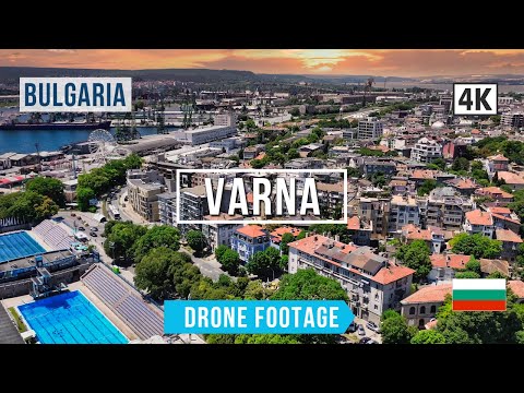 Видео: Варна Болгария Дрон 4K 🎥 Сердце города, пляжи, порт | фильм с музыкой 2024