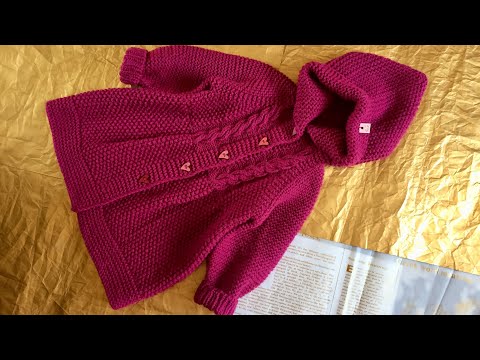 Видео: Вяжем кардиган на девочку 2 года. 2 часть. #детскийкардиганспицами #вязание