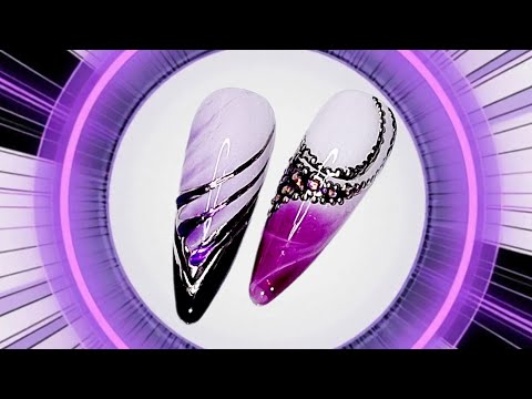 Видео: Литье втиркой. Растекашки. МК/Rubbing powder + stained glass gel polish design.