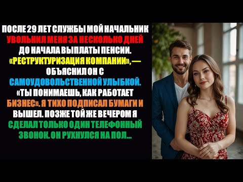 Видео: Начальник уволил меня всего за несколько дней до начала выплаты пенсии после 29 лет службы, но я...