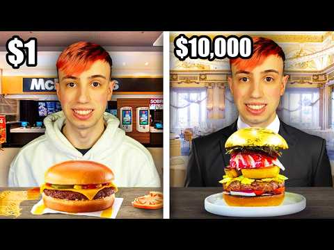 Видео: 1лв Бургер срещу 10,000лв Бургер!