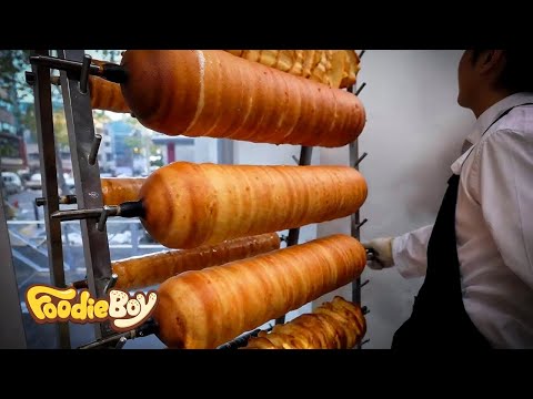 Видео: Удивительно! 23-слойный рулет Baumkuchen, рулет в японском стиле