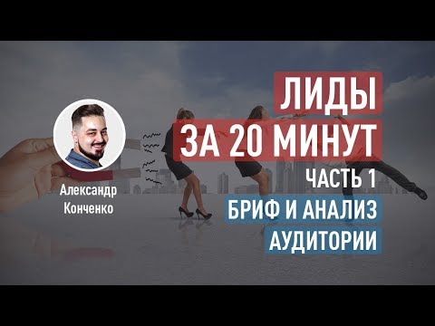 Видео: Лиды за 20 минут: бриф и портрет целевой аудитории. Часть 1. Александр Конченко