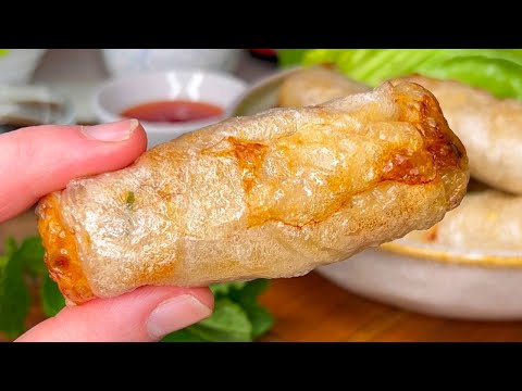 Видео: Куриные спринг-роллы: без жарки, ультрахрустящие 😍 Забудьте о доставке!