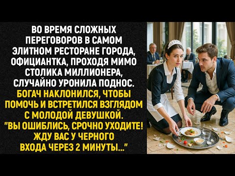 Видео: Во время сложных переговоров в самом элитном ресторане города, официантка, проходя мимо столика...