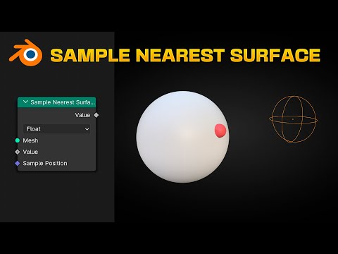 Видео: Как работает SAMPLE NEAREST SURFACE в Blender — узлы геометрии