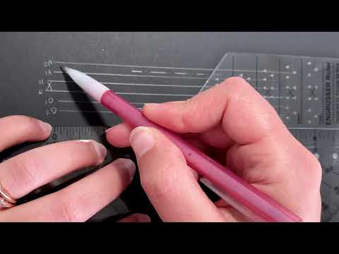Видео: Как пользоваться линейкой AB Calligraphy Ruler (Engrosser & Spencerian)