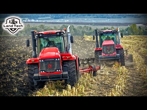 Видео: Тракторы Кировец К7М и К-744 пашут зябь оборотными плугами! Встреча спустя 5 лет!