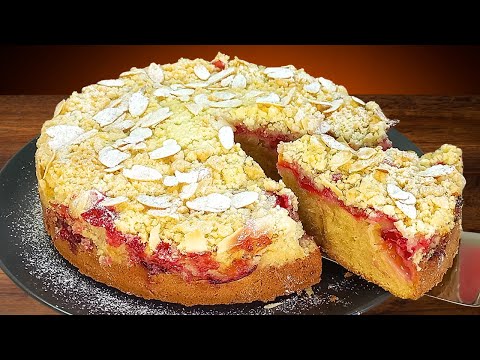 Видео: Бабушкин СЛИВОВЫЙ ПИРОГ – влажный, со штрейзелем и просто восхитительный!