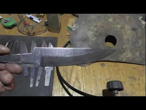 Видео: Нож из стали 9ХФ