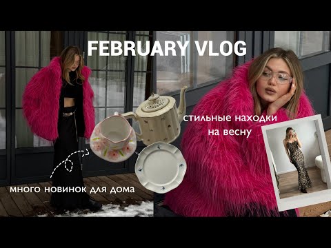 Видео: FEBRUARY VLOG 💌 покупки одежды, новинки для дома, повседневный макияж