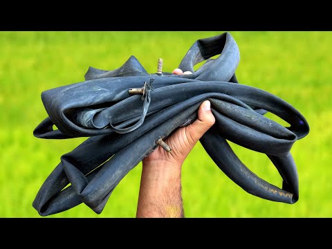 Видео: Вы не поверите, это гениальная идея со старой велосипедной камерой — не выбрасывайте ее!