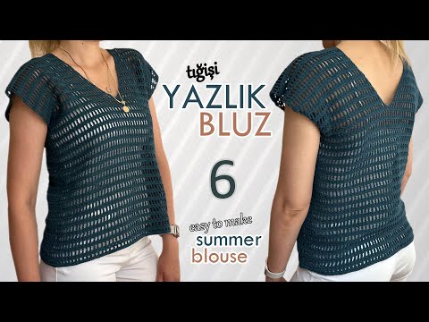 Видео: Летняя трикотажная блузка 6 — легко сделать