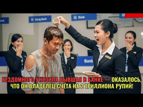 Видео: Бездомного унизила бывшая в банке, но правда шокировала всех — на его счету 2 триллиона рупий!