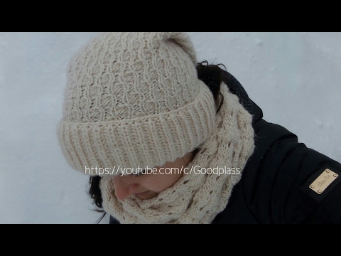 Видео: Шапка бини вязаная спицами по кругу. Часть 1/2 Узор "Английская резинка".