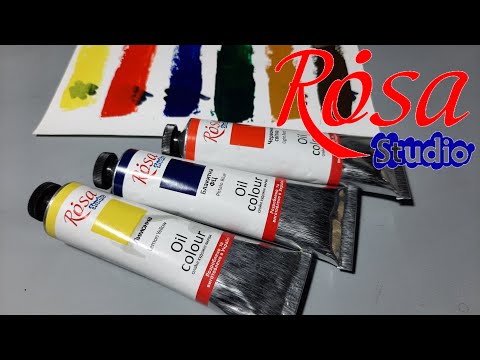 Видео: Rosa Studio масляные краски: распаковка, выкраска, первое впечатление. По-белорусски