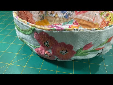 Видео: #ручная работа, вышитая медленно шестиугольная чаша #медленноешитье
