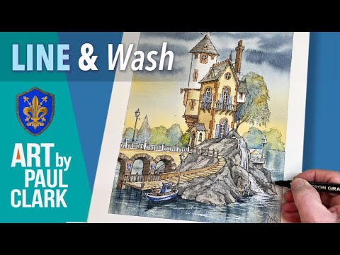 Видео: Как нарисовать дом мечты в Line & Wash Пола Кларка