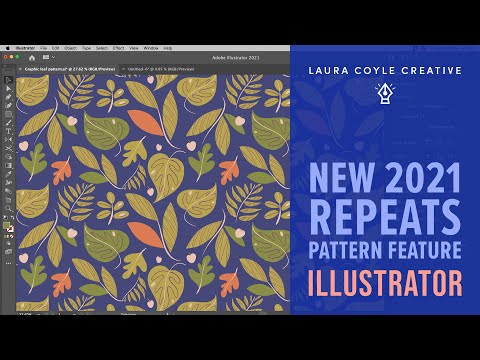 Видео: Создайте бесшовный повторяющийся узор с помощью НОВОЙ функции «Повторения» в Illustrator