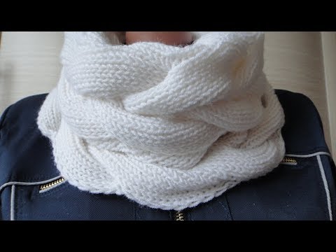 Видео: Снуд спицами в один оборот двухсторонним узором. Knitting pattern LIC