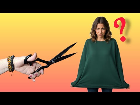 Видео: ✅ Как быстро и легко превратить свитер в стильный наряд / потрясающая идея переработки