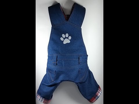 Видео: Шьем сами Джинсовый комбинезон для собаки +  выкройка